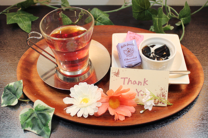 美味しいお茶とデザート付き！